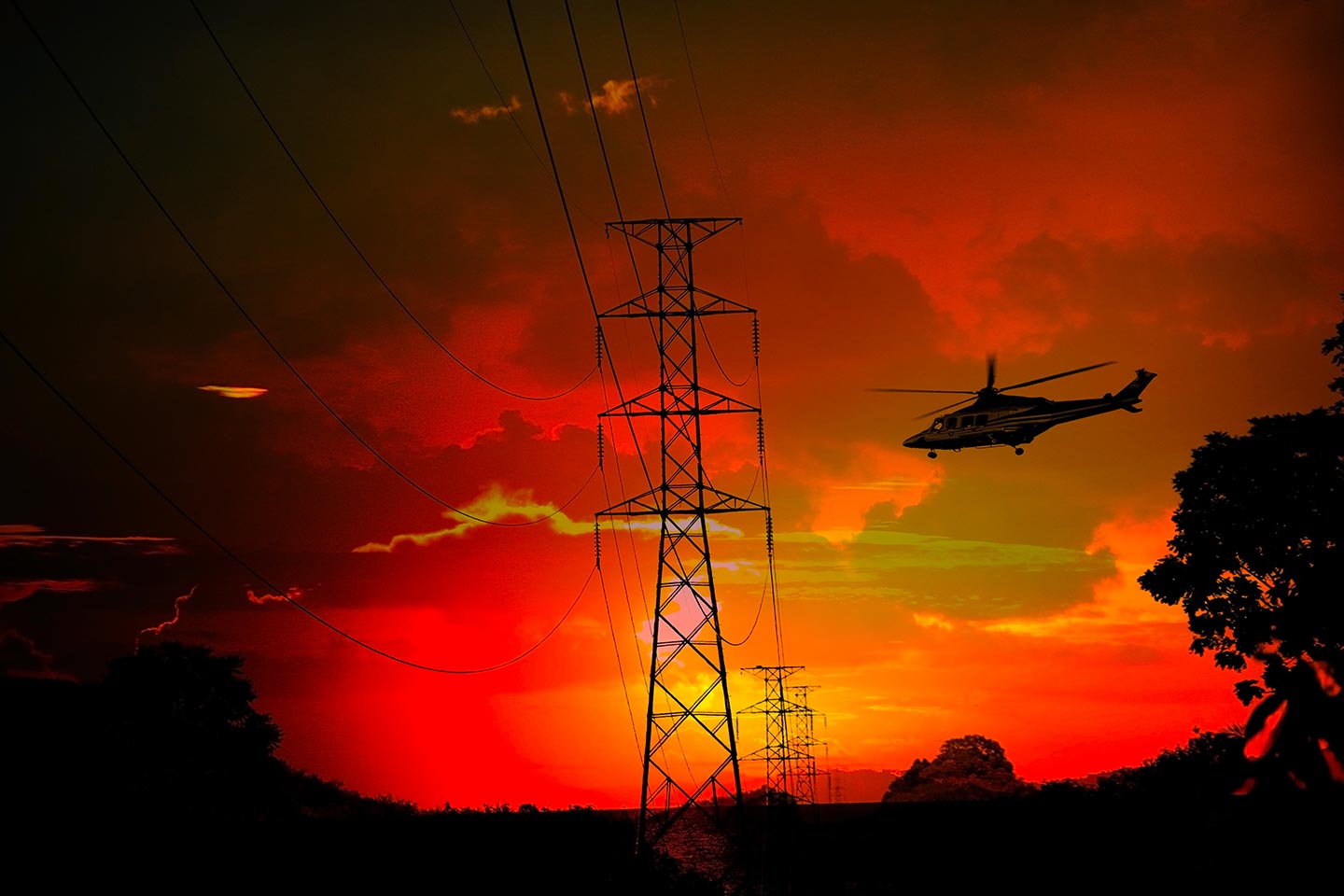 Transmission Construction Helicopter in Nebraska